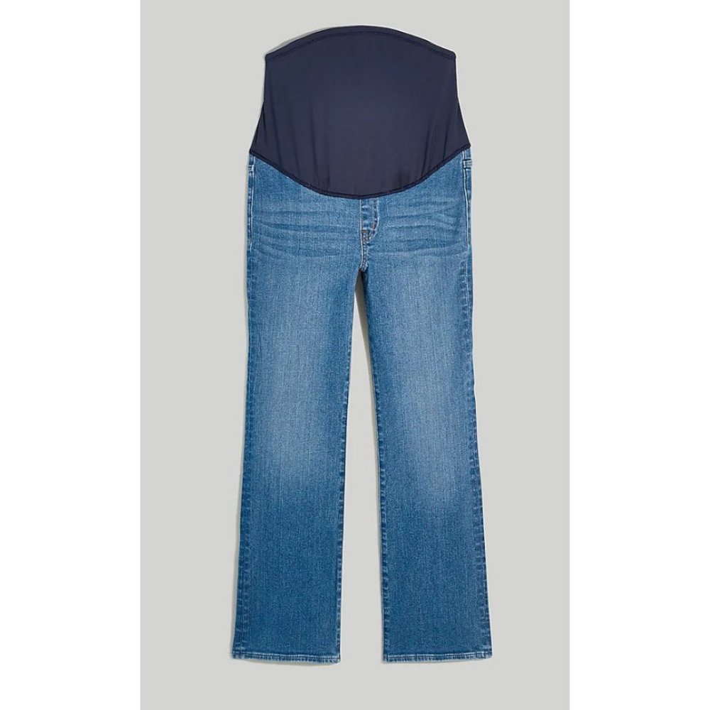 NWT Madewell $148 Maternity Over the Belly Kick Out Crop Jeans Size 26 NI941